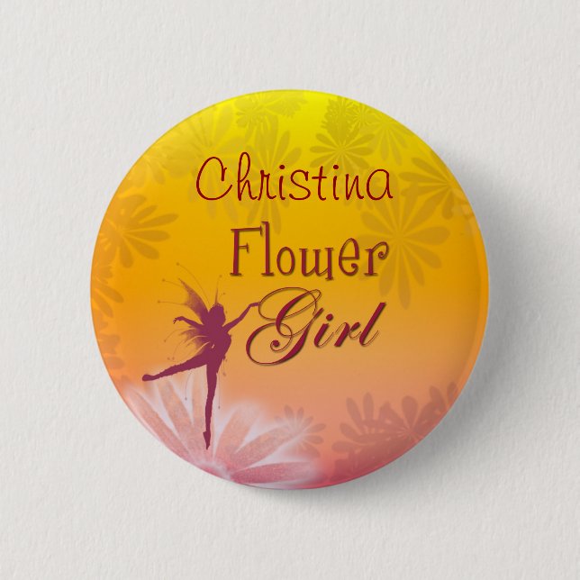 Customize your own Flower girl button (Front)