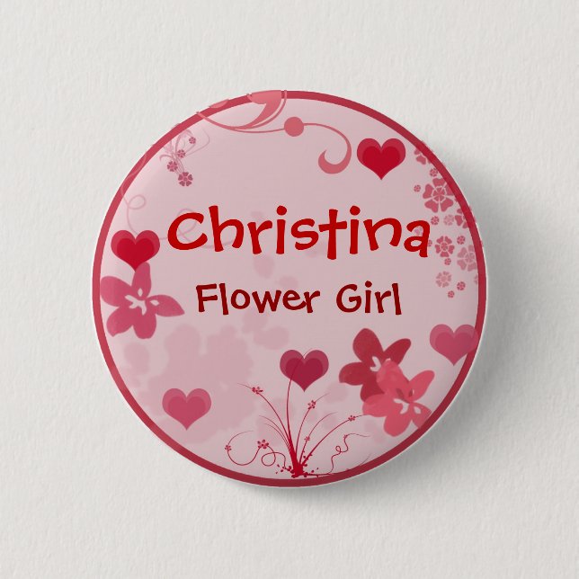 Customize your own flower girl button - template (Front)