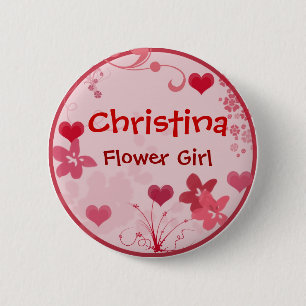 Customize your own flower girl button - template