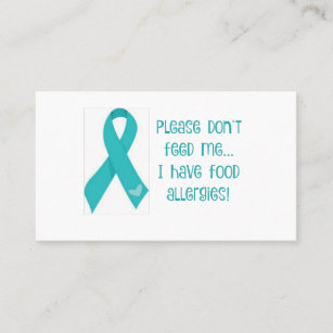 Customize Your Own Food Allergy Hand Out Cards