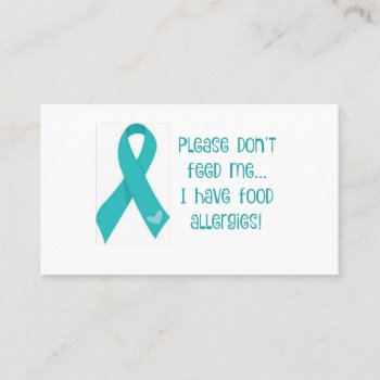Customize Your Own Food Allergy Hand Out Cards by trustmeimamom at Zazzle