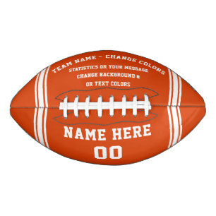 Customize Your Own Football CHANGE COLORS, Orange