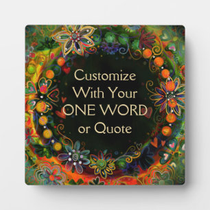 Customize your Own Fun Floral Pretty Inspirivity Plaque