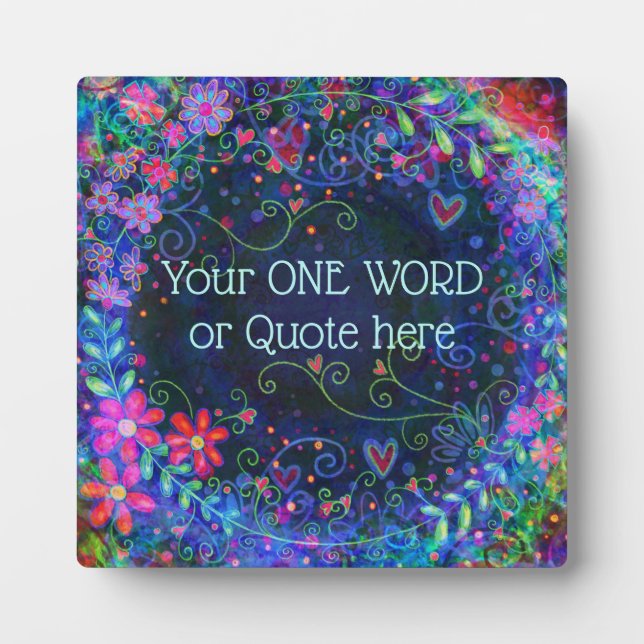 Customize your Own Fun Inspirivity Purple Plaque (Front)