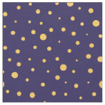 Customize your own gold polka dot on midnight blue fabric