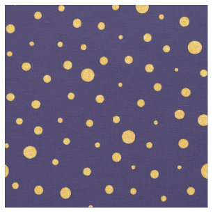 Customize your own gold polka dot on midnight blue fabric