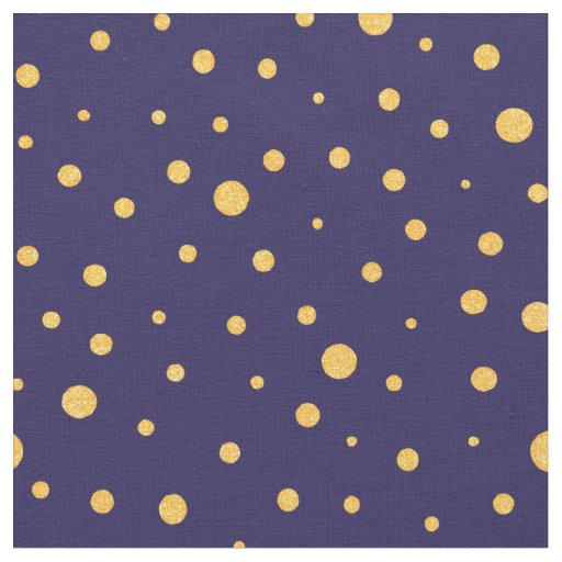 Customize your own gold polka dot on midnight blue fabric