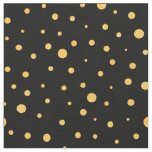 Customize your own gold polka dots in black fabric