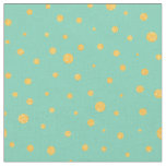 Customize your own gold polka dots in green fabric