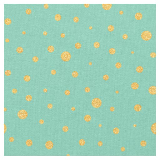 Customize your own gold polka dots in green fabric
