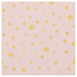 Customize your own gold polka dots in pink fabric