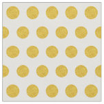 Customize your own gold polka dots pattern in grey fabric