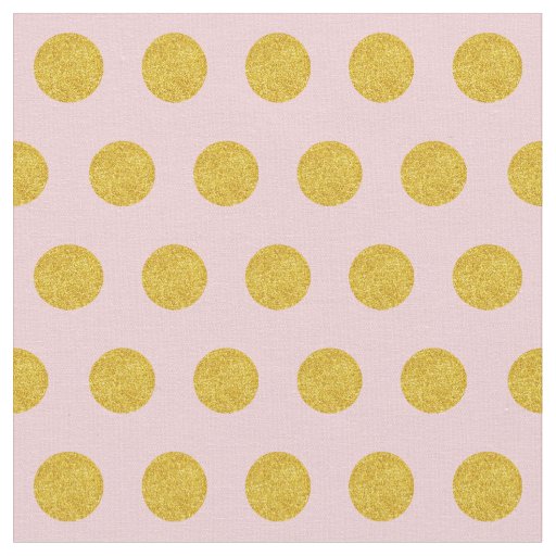 Customize your own gold polka dots pattern in pink fabric