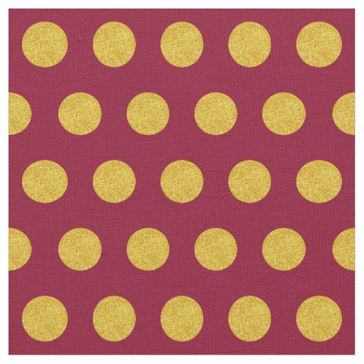 Customize your own gold polka dots pattern in red fabric