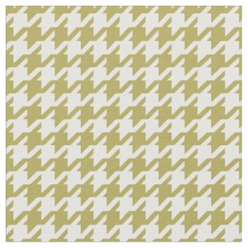 Customize Your Own Green White Houndstooth Pattern Fabric by TintAndBeyond at Zazzle