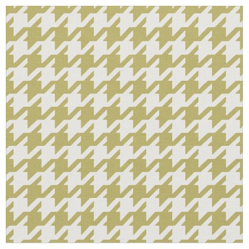 Customize your own green white houndstooth pattern fabric