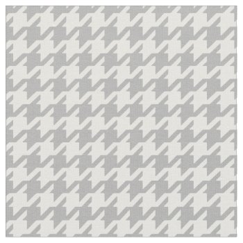 Customize Your Own Grey White Houndstooth Pattern Fabric by TintAndBeyond at Zazzle