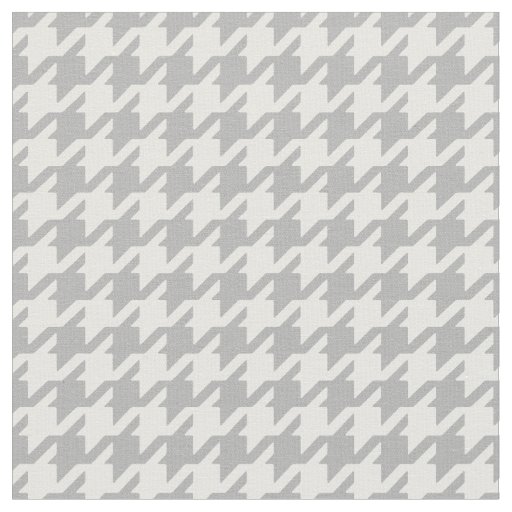 Customize your own grey white houndstooth pattern fabric