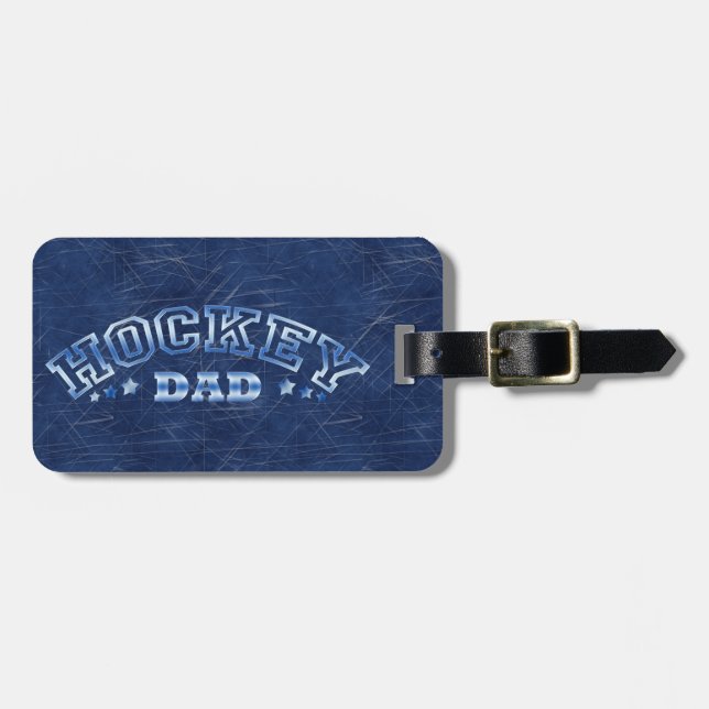 Customize Your Own Hockey Dad Luggage Tag (Front Horizontal)