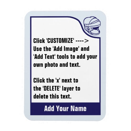 Customize Your Own Hockey Trading Card Magnet