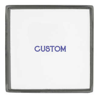Customize Your Own Large Square Gunmetal Plated Finish Lapel Pin
