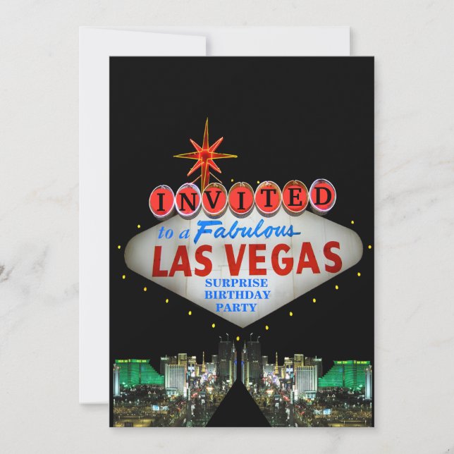 Customize Your Own Las Vegas Sign Invitations (Front)