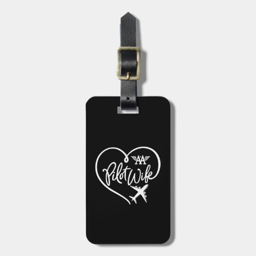 Customize Your Own Luggage Tag AA Pilot Wife Logo