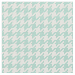 Customize your own mint white houndstooth pattern fabric