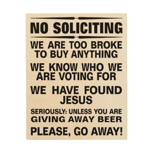 Customize Your Own No Soliciting Sign