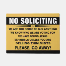 Customize Your Own No Soliciting Sign