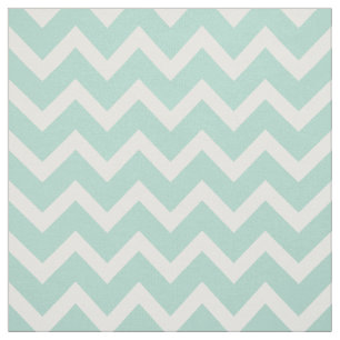Customize your own pastel mint chevron pattern fabric