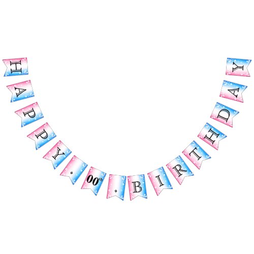 Customize Your Own _ Pink and Blue Bunting Flags