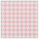 Customize your own pink houndstooth pattern fabric