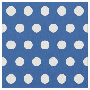 Customize your own polka dots pattern in blue fabric
