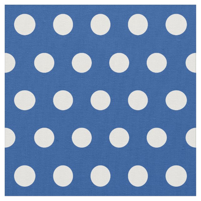 Customize your own polka dots pattern in blue fabric (Close Up)