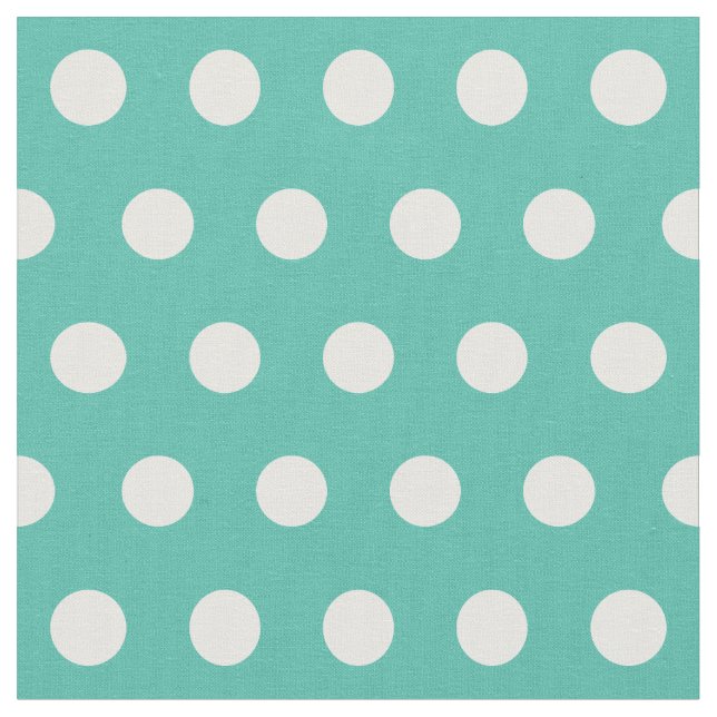 Customize your own polka dots pattern in green fabric (Close Up)