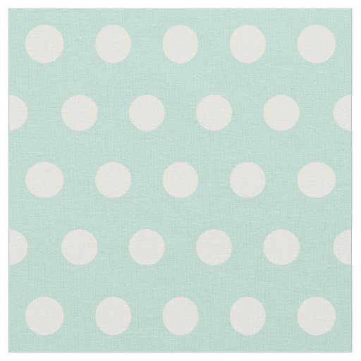 Customize your own polka dots pattern in mint fabric