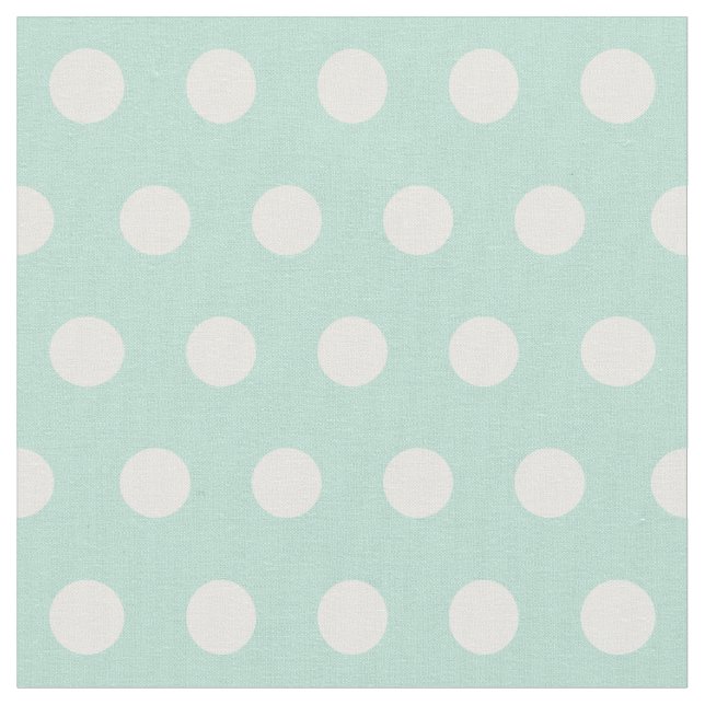 Customize your own polka dots pattern in mint fabric (Close Up)