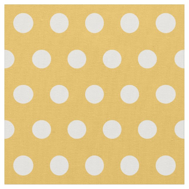 Customize your own polka dots pattern in yellow fabric (Close Up)