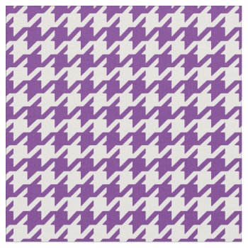 Customize Your Own Purple Houndstooth Pattern Fabric by TintAndBeyond at Zazzle
