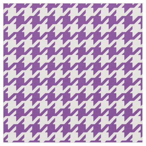 Customize your own purple houndstooth pattern fabric
