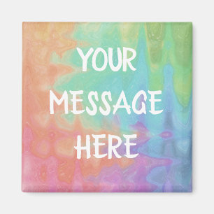 Customize your own rainbow watercolor  magnet