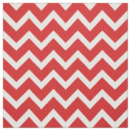 Customize your own red white chevron pattern fabric