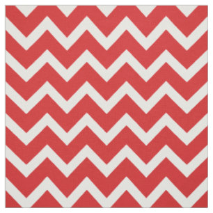 Customize your own red white chevron pattern fabric