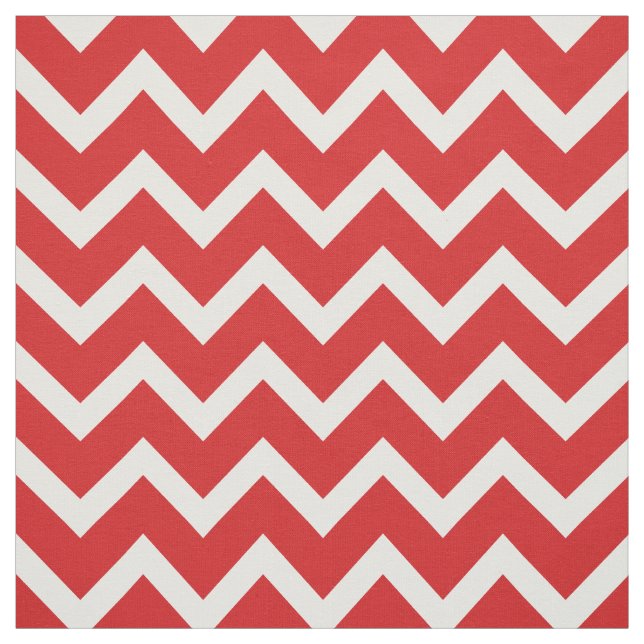 Customize your own red white chevron pattern fabric (Swatch)