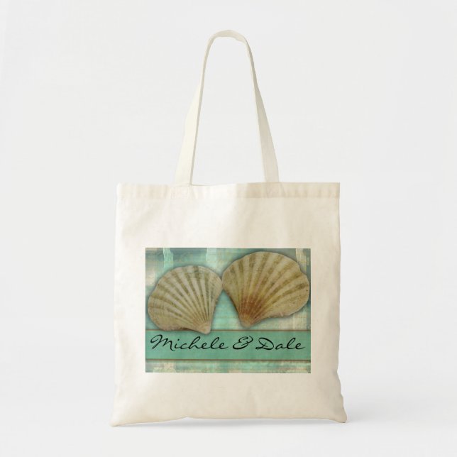 Customize your own seashell design tote bag (Front)