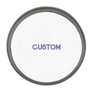 Customize Your Own Small Round Gunmetal Plated Finish Lapel Pin