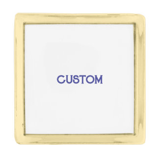 Customize Your Own Small Square Gold Plated Finish Lapel Pin