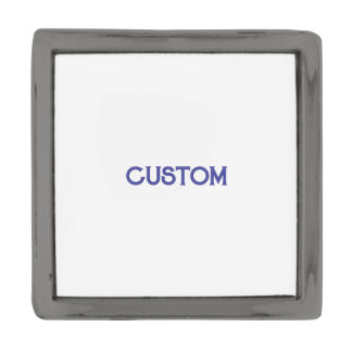 Customize Your Own Small Square Gunmetal Plated Finish Lapel Pin