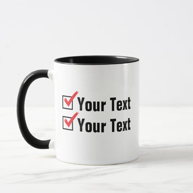 Customize Your Own Status - Personal Ad Mug (Left)